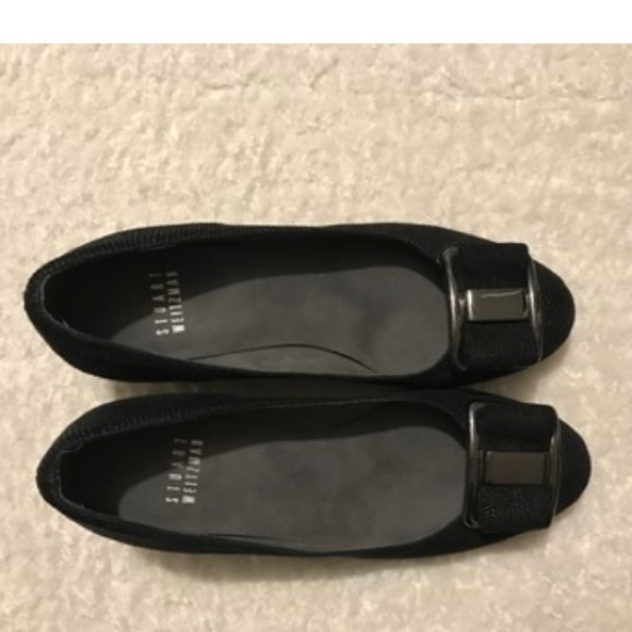 Stuart Weitzman Proper Goosebump Bow Pump Wedges - Picture 2 of 8